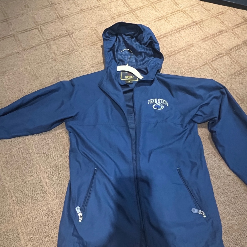 Penn State Blue Hooded Raincoat